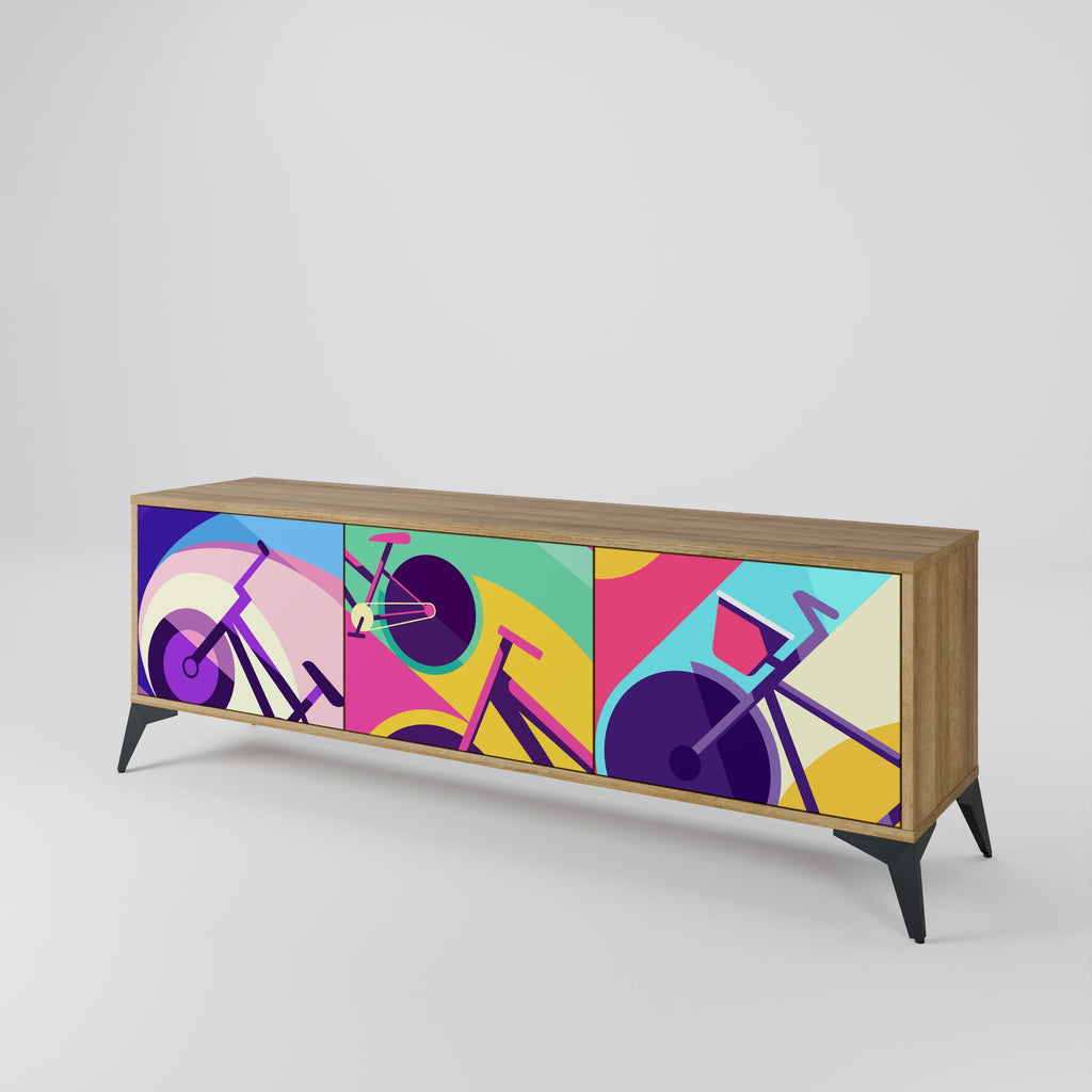 BIKE DREAMS TV-Lowboard mit 3 Türen in Eiche-Optik