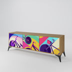 BIKE DREAMS TV-Lowboard mit 3 Türen in Eiche-Optik