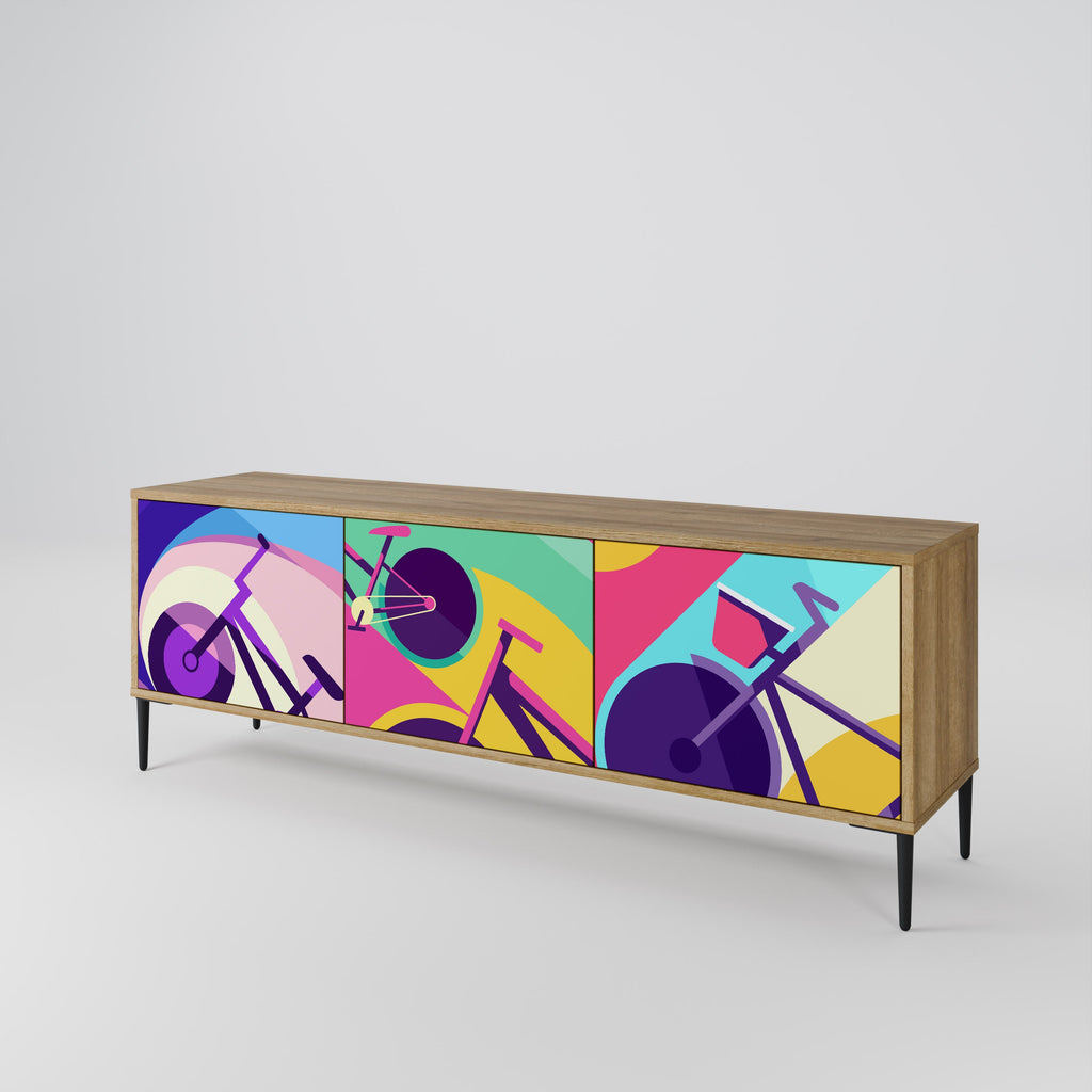 BIKE DREAMS TV-Lowboard mit 3 Türen in Eiche-Optik