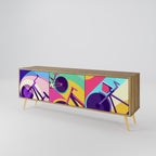 BIKE DREAMS TV-Lowboard mit 3 Türen in Eiche-Optik