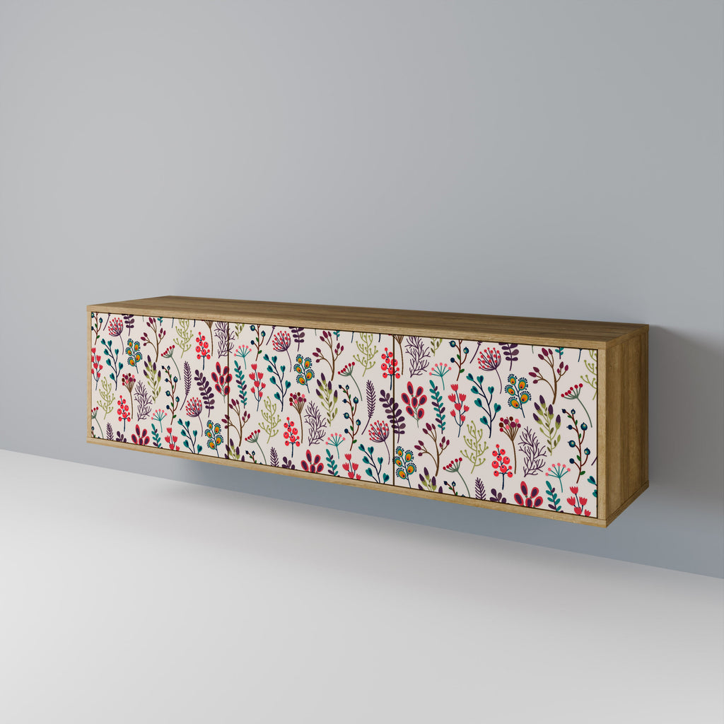 AUTUMN SUNDRIES TV-Lowboard mit 3 Türen in Eiche-Optik