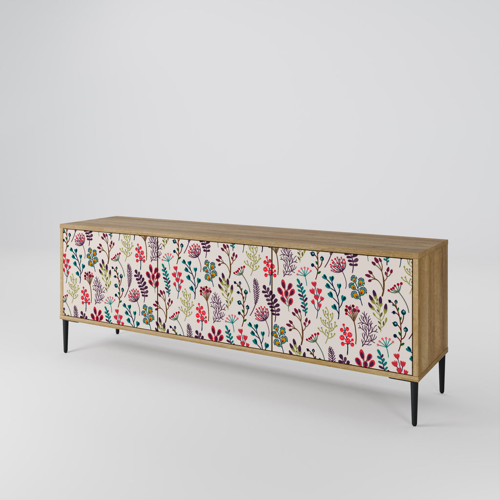 AUTUMN SUNDRIES TV-Lowboard mit 3 Türen in Eiche-Optik