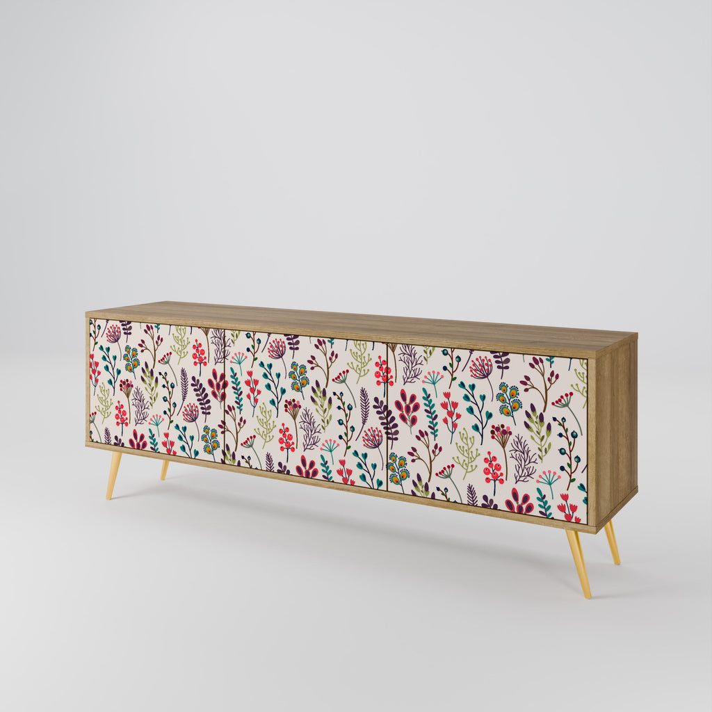 AUTUMN SUNDRIES TV-Lowboard mit 3 Türen in Eiche-Optik