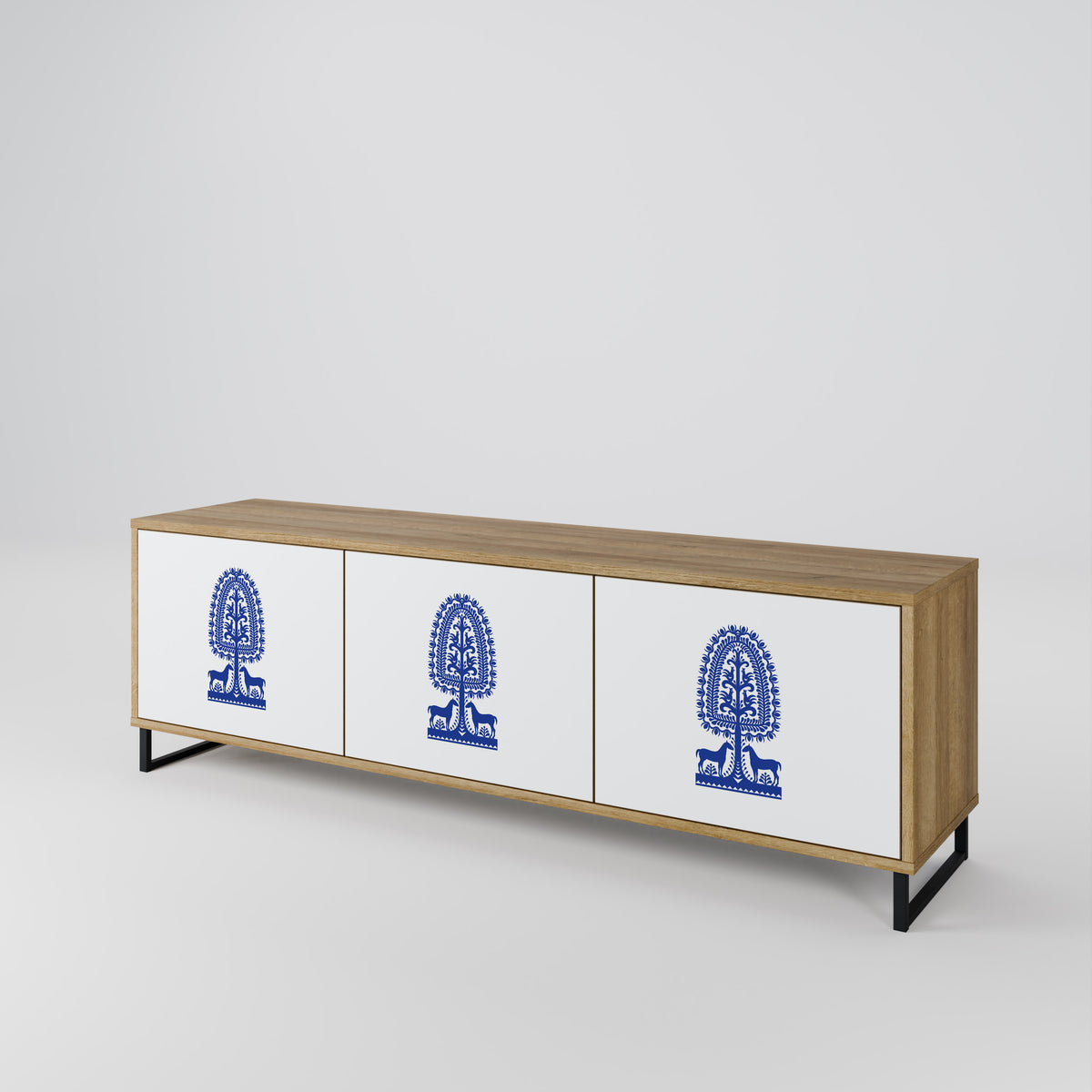 POLISH FOLK ART 3-türiges TV-Lowboard