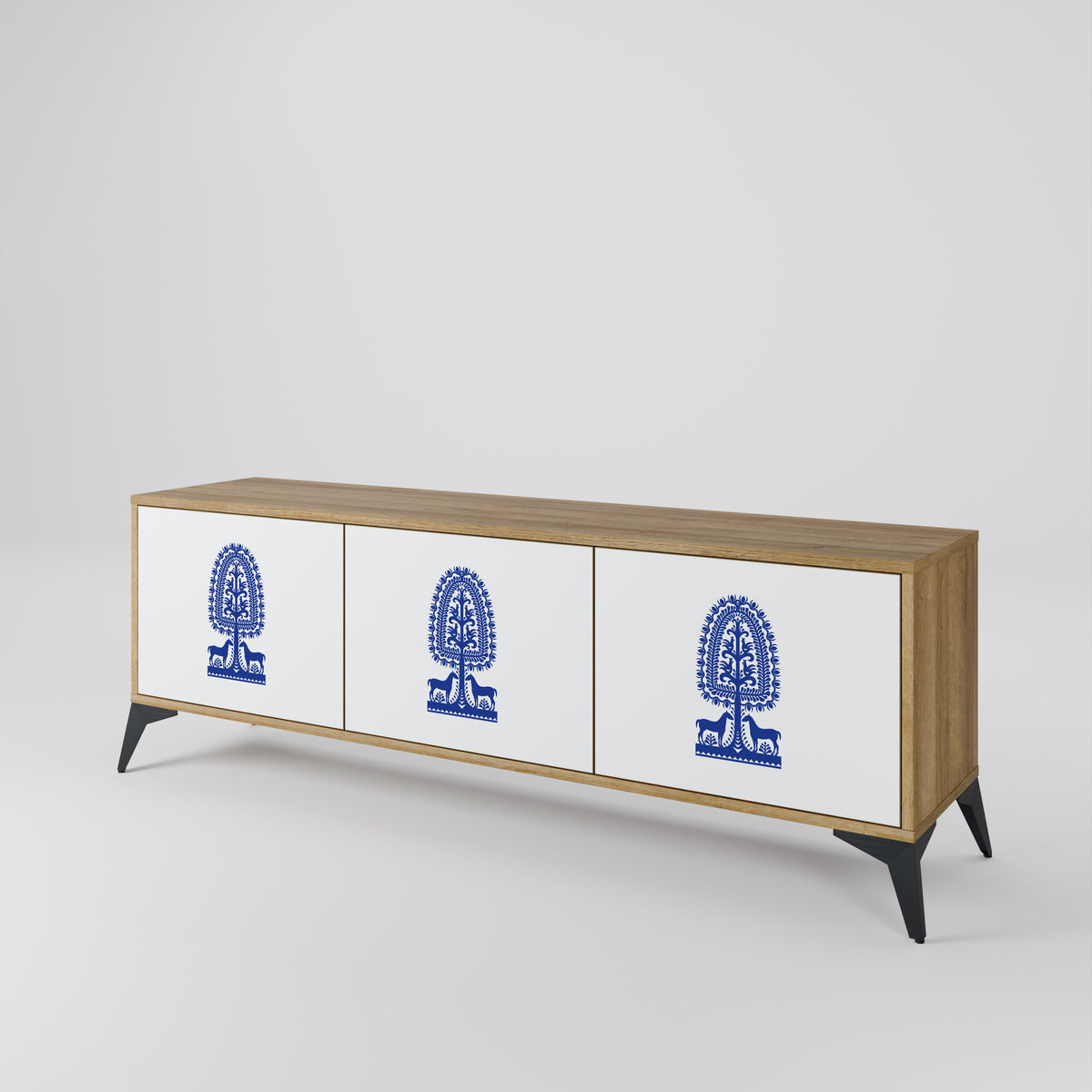 POLISH FOLK ART 3-türiges TV-Lowboard