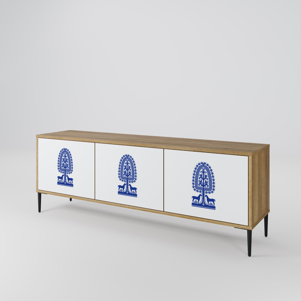 POLISH FOLK ART 3-türiges TV-Lowboard