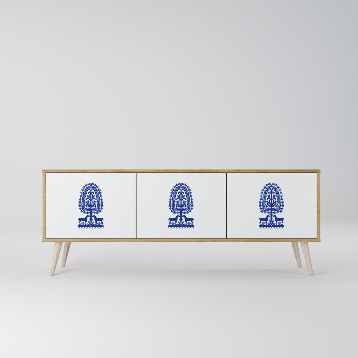 POLISH FOLK ART 3-türiges TV-Lowboard