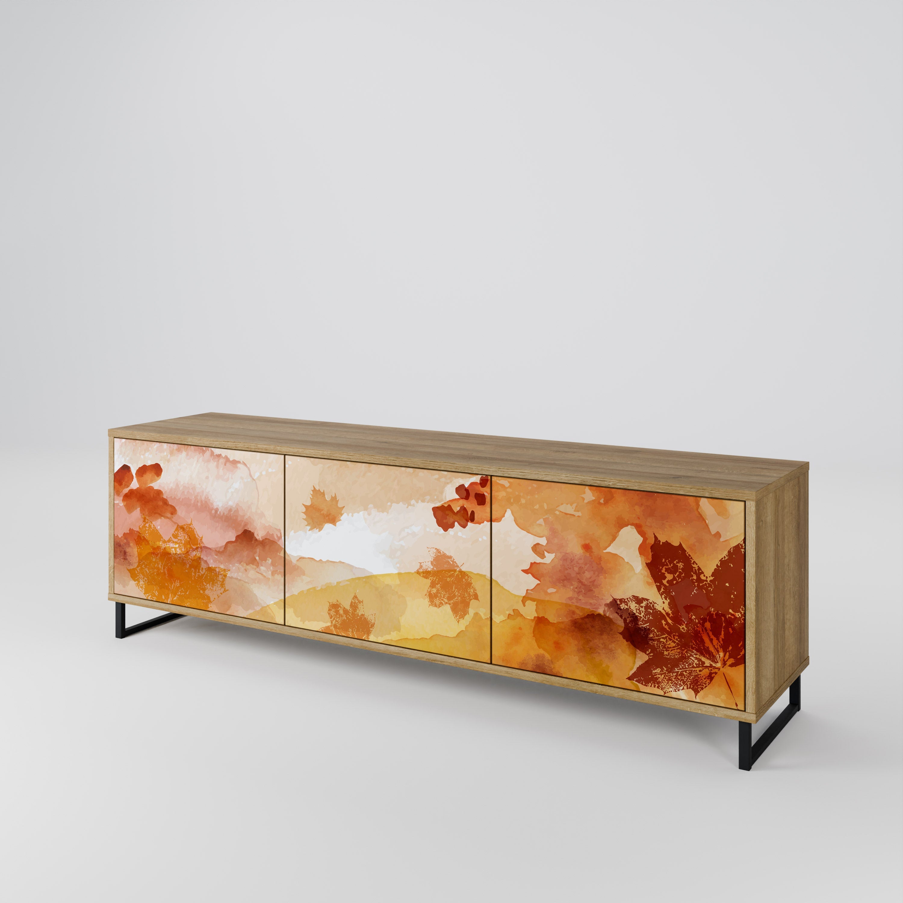 TRACES OF AUTUMN TV-Lowboard mit 3 Türen in Eiche-Optik
