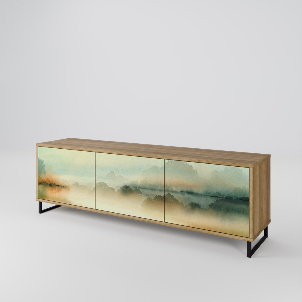 MORNING BY THE LAKE TV-Lowboard mit 3 Türen in Eiche-Optik