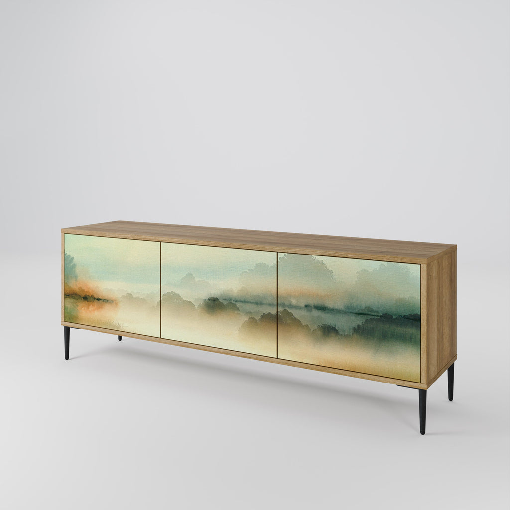 MORNING BY THE LAKE TV-Lowboard mit 3 Türen in Eiche-Optik