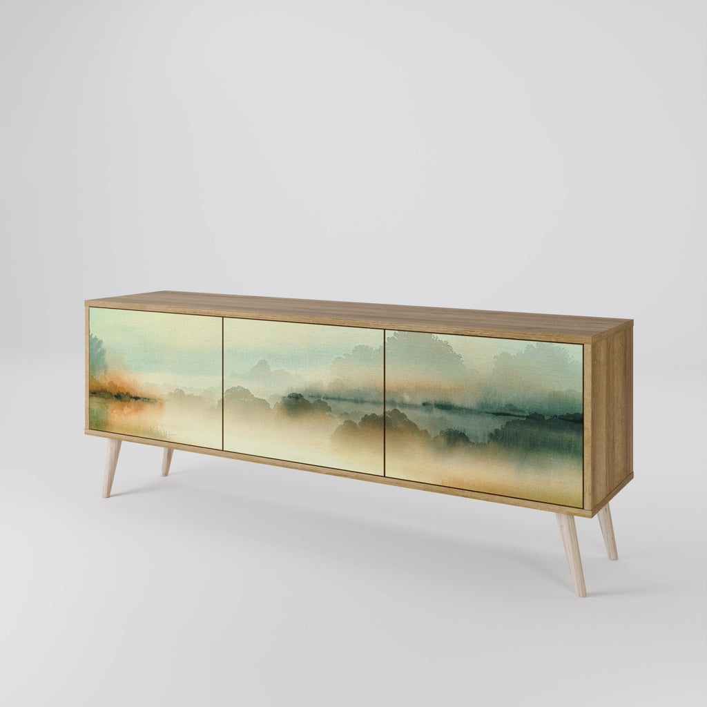 MORNING BY THE LAKE TV-Lowboard mit 3 Türen in Eiche-Optik