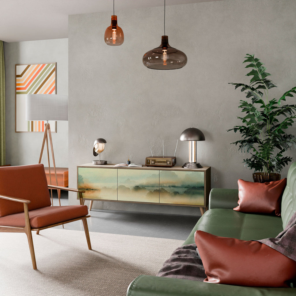 MORNING BY THE LAKE TV-Lowboard mit 3 Türen in Eiche-Optik