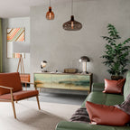 MORNING BY THE LAKE TV-Lowboard mit 3 Türen in Eiche-Optik