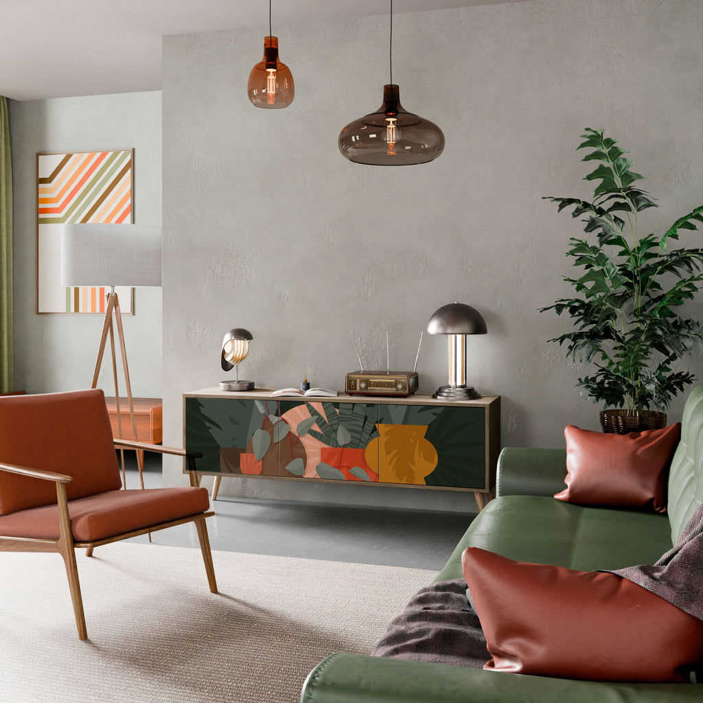 TROPICAL COMPOSITION TV-Lowboard mit 3 Türen in Eiche-Optik