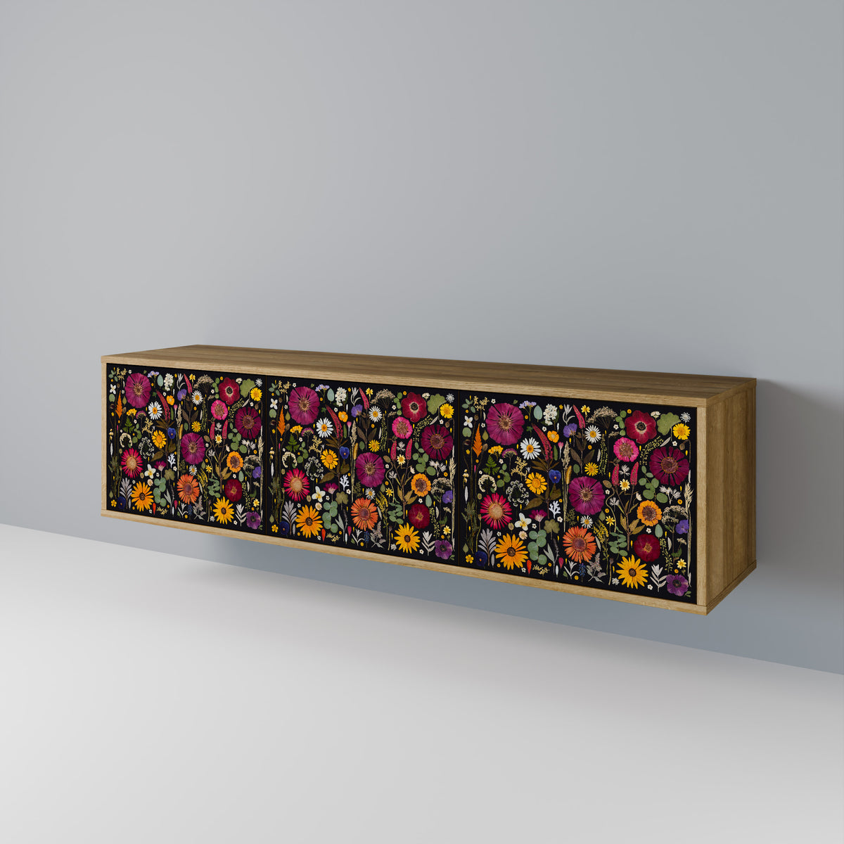 MIDNIGHT GARDEN 3-Door TV Cabinet