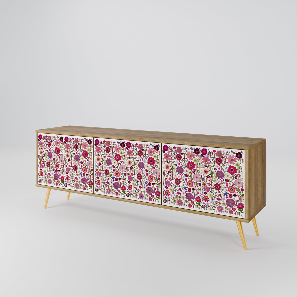 PETAL GARDEN 3-Door TV Cabinet