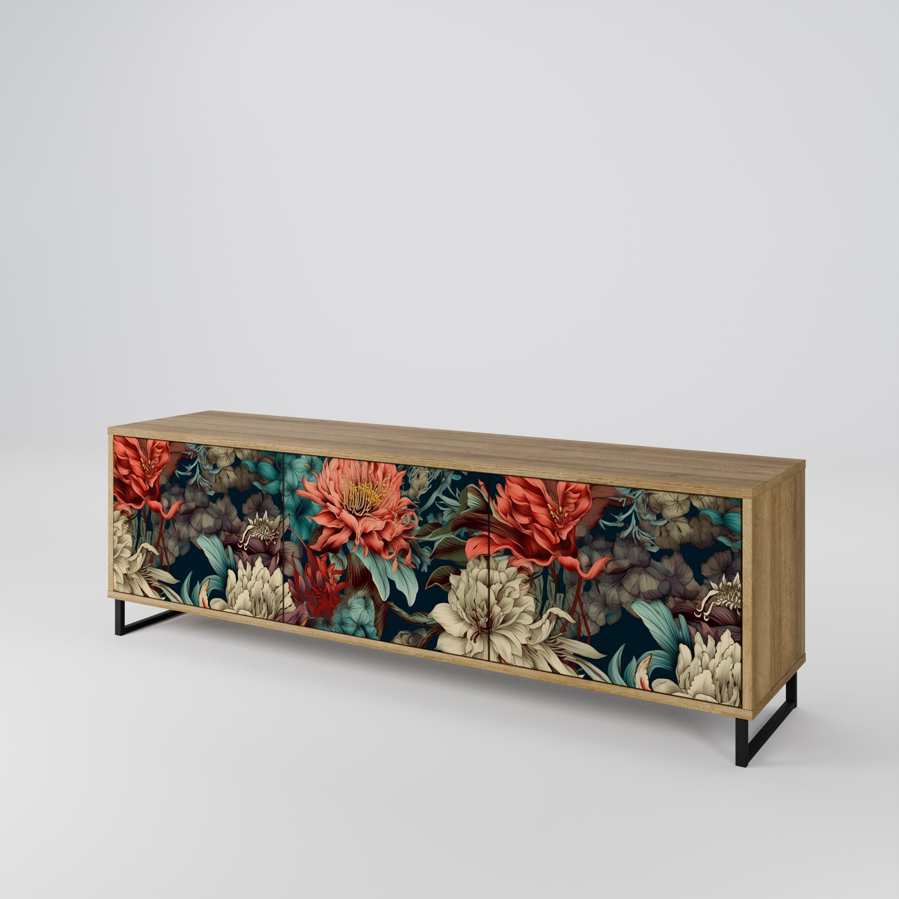 SPROUTING GRACE TV-Lowboard mit 3 Türen in Eiche-Optik