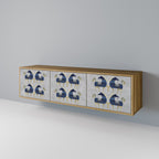 MAJESTIC STEED TV-Lowboard mit 3 Türen in Eiche-Optik