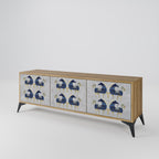 MAJESTIC STEED TV-Lowboard mit 3 Türen in Eiche-Optik