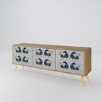 MAJESTIC STEED TV-Lowboard mit 3 Türen in Eiche-Optik