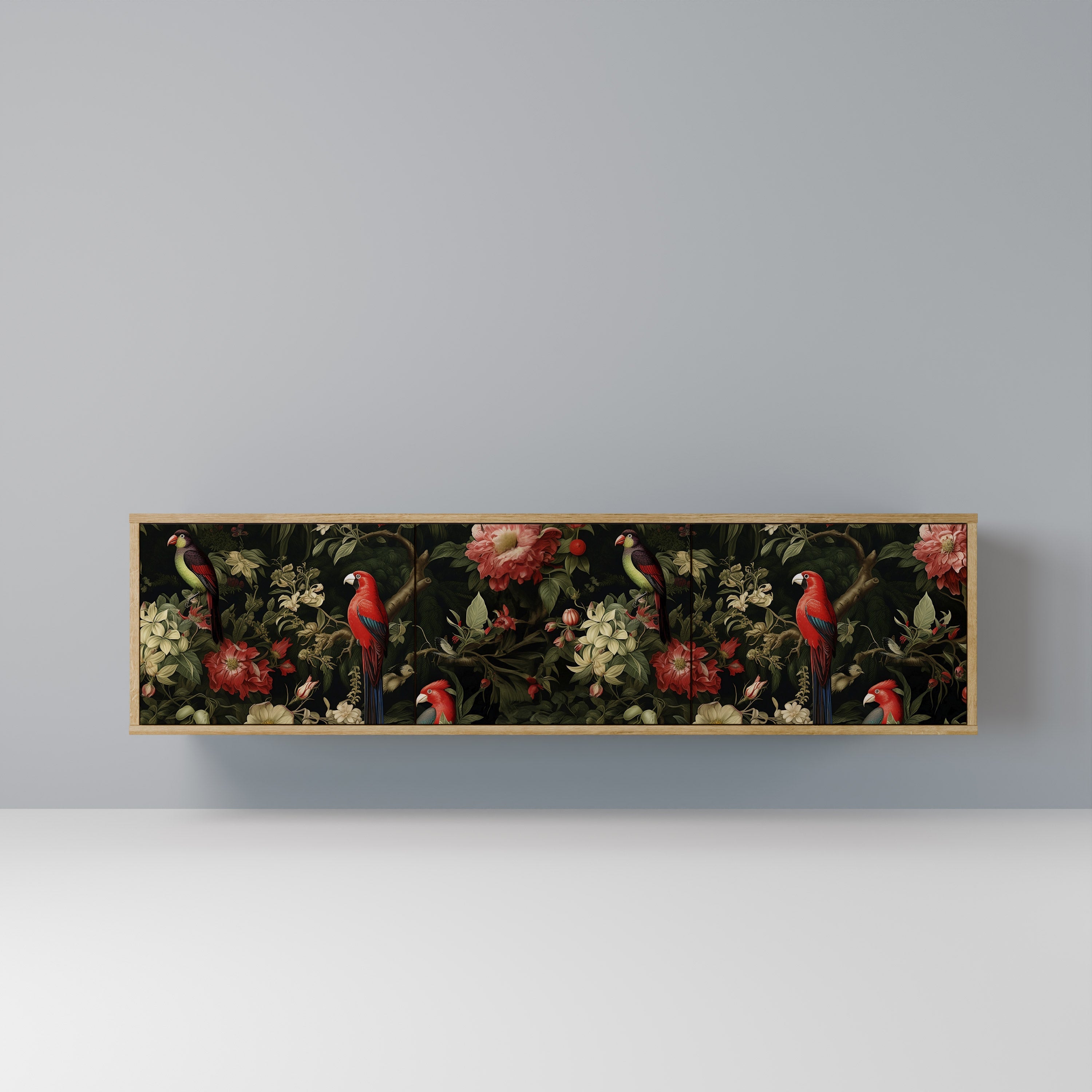 AVIAN GREENERY TV-Lowboard mit 3 Türen in Eiche-Optik