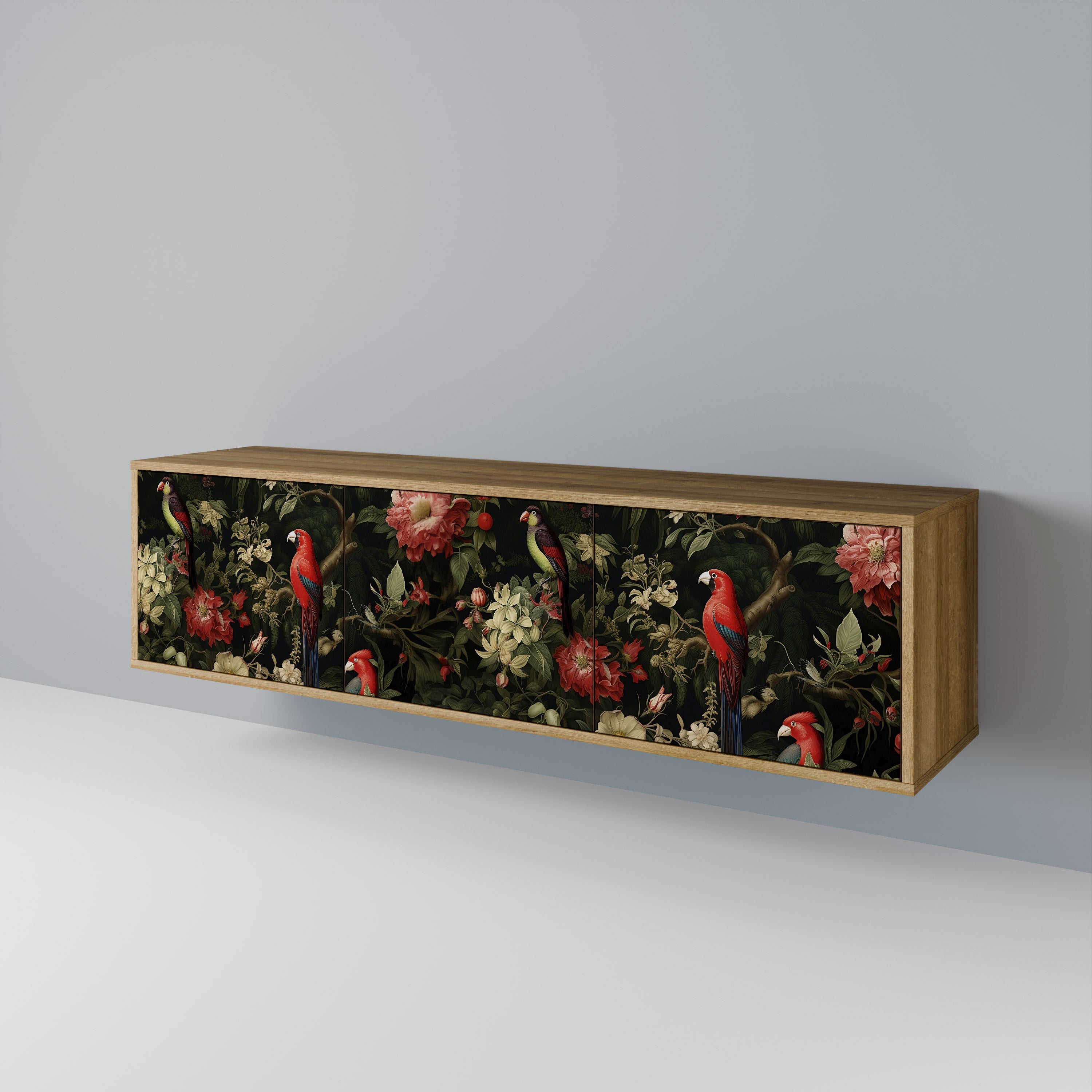 AVIAN GREENERY TV-Lowboard mit 3 Türen in Eiche-Optik