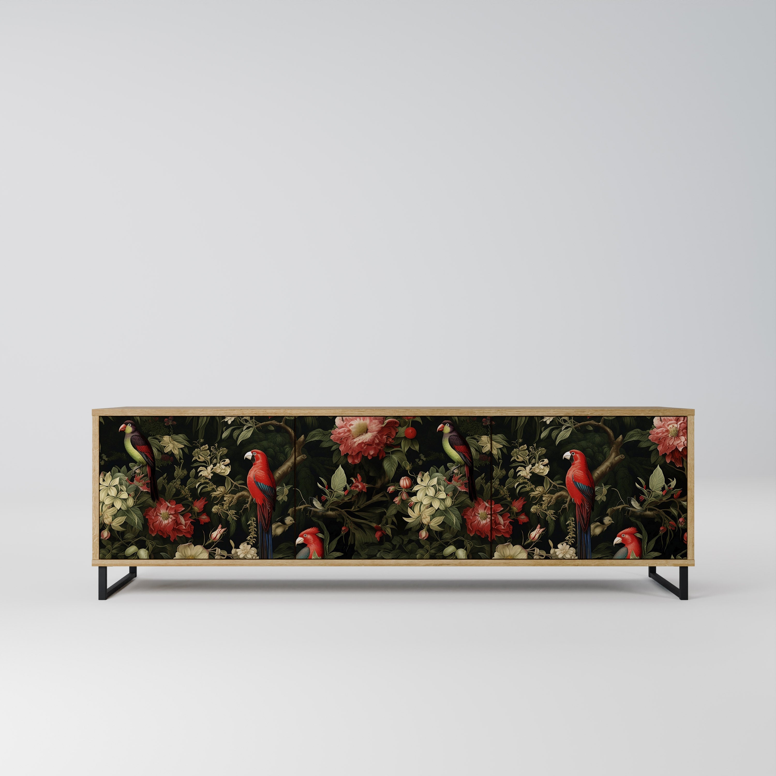 AVIAN GREENERY TV-Lowboard mit 3 Türen in Eiche-Optik