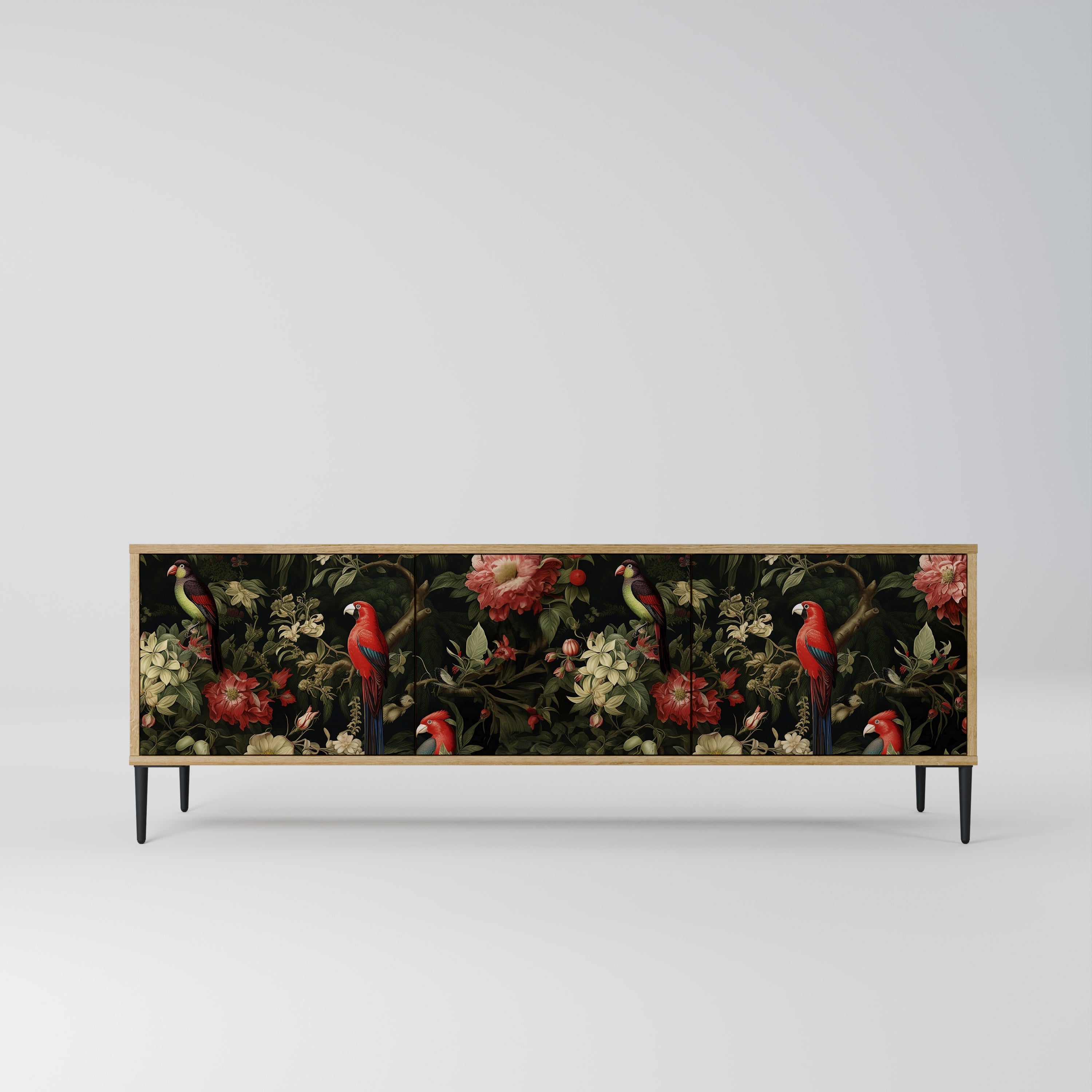 AVIAN GREENERY TV-Lowboard mit 3 Türen in Eiche-Optik