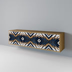 ARTFUL GEOMETRY TV-Lowboard mit 3 Türen in Eiche-Optik