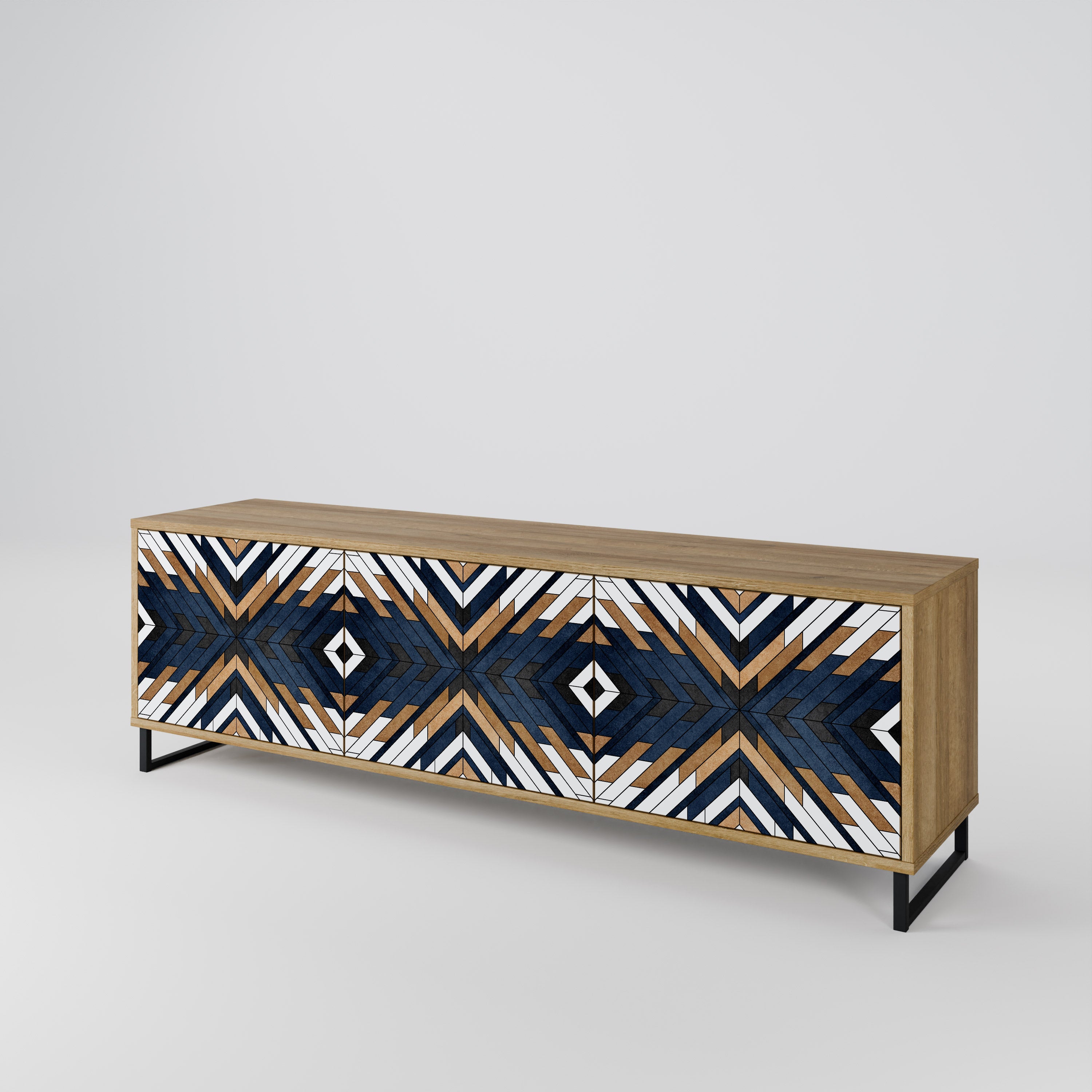 ARTFUL GEOMETRY 3-türiges TV-Lowboard