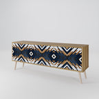 ARTFUL GEOMETRY TV-Lowboard mit 3 Türen in Eiche-Optik