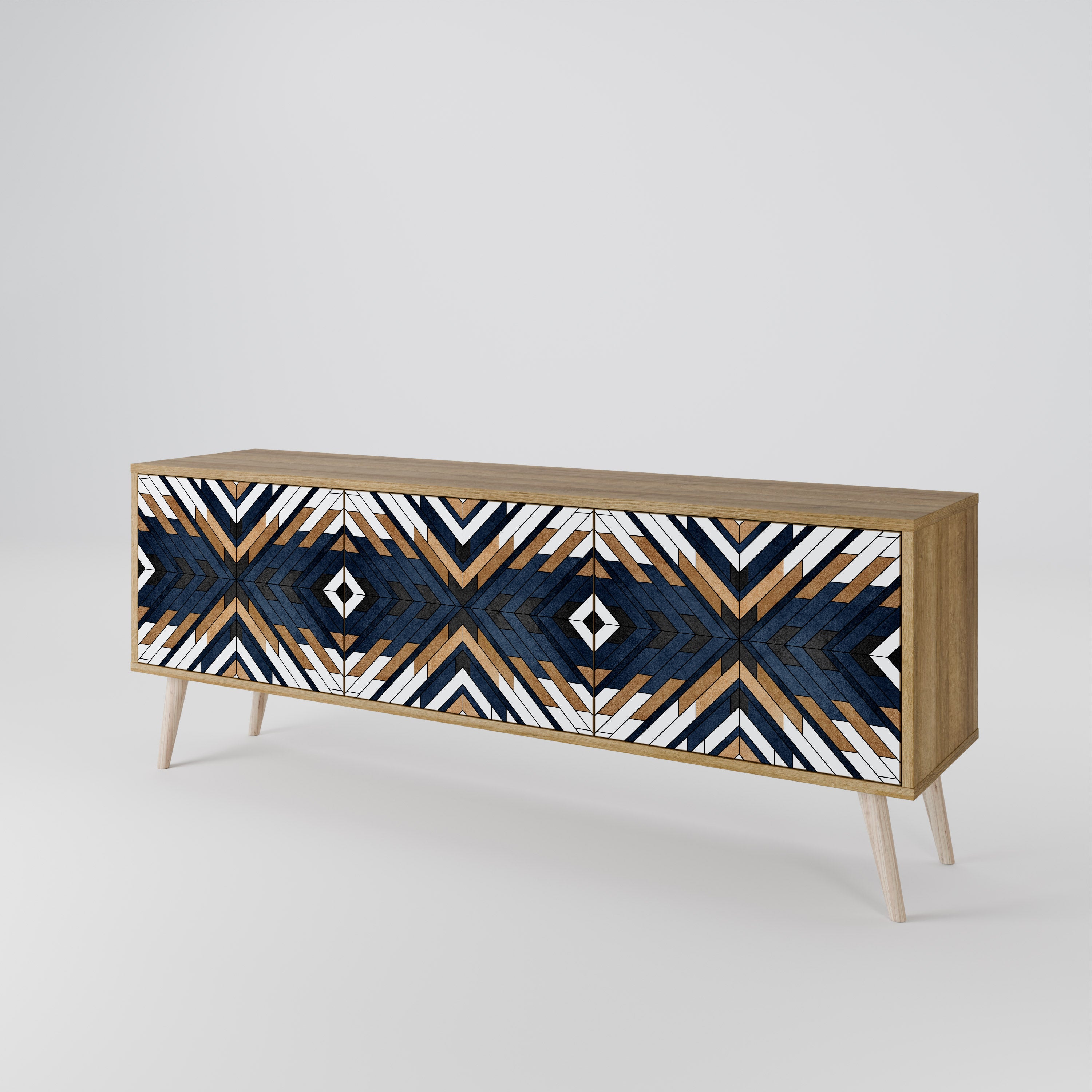 ARTFUL GEOMETRY 3-türiges TV-Lowboard