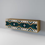 ARTISTIC GEOMETRY TV-Lowboard mit 3 Türen in Eiche-Optik