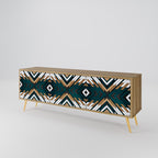 ARTISTIC GEOMETRY TV-Lowboard mit 3 Türen in Eiche-Optik