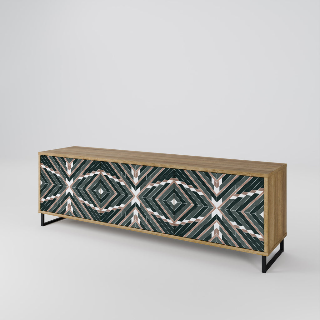 DIMENSION DELIGHTS TV-Lowboard mit 3 Türen in Eiche-Optik