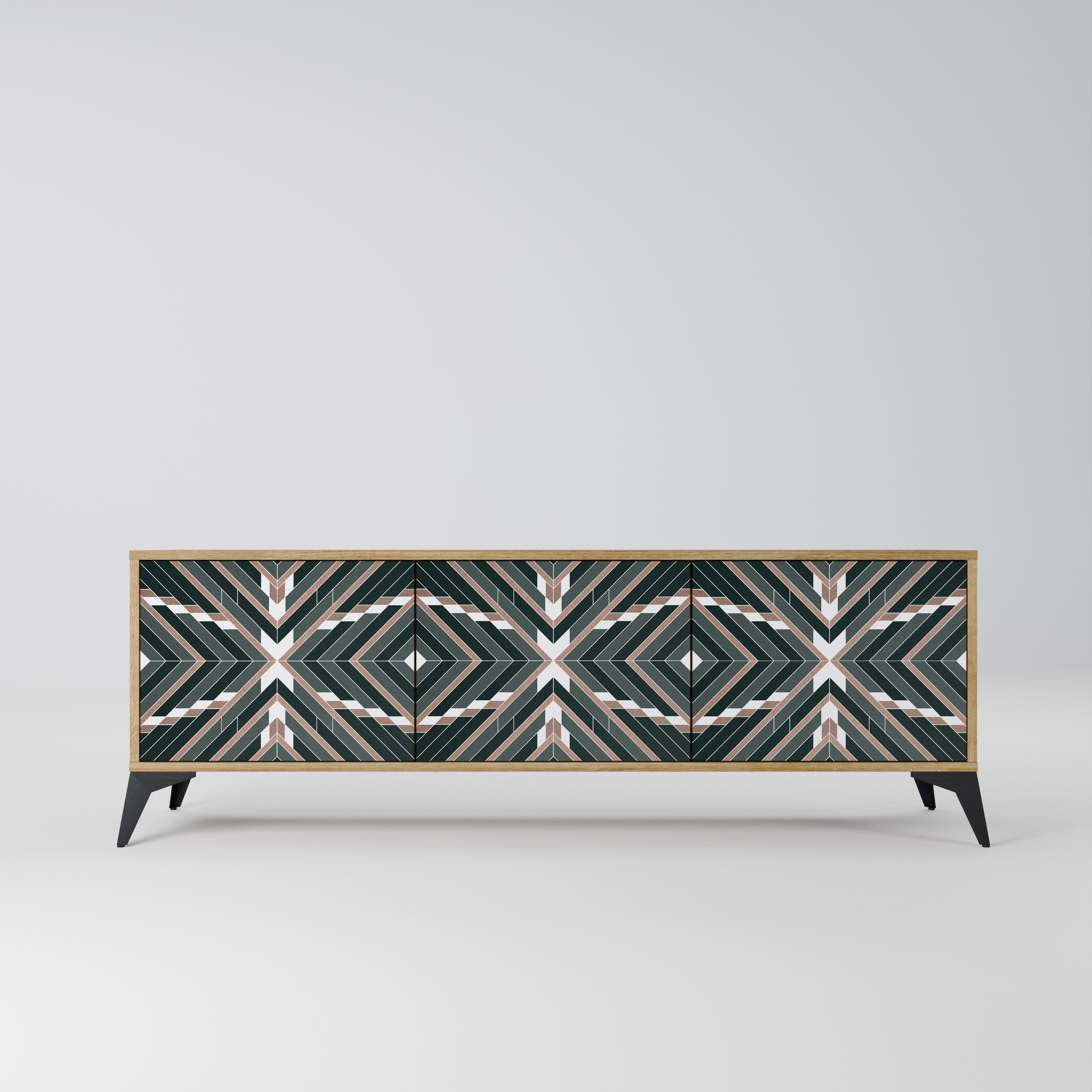 DIMENSION DELIGHTS TV-Lowboard mit 3 Türen in Eiche-Optik