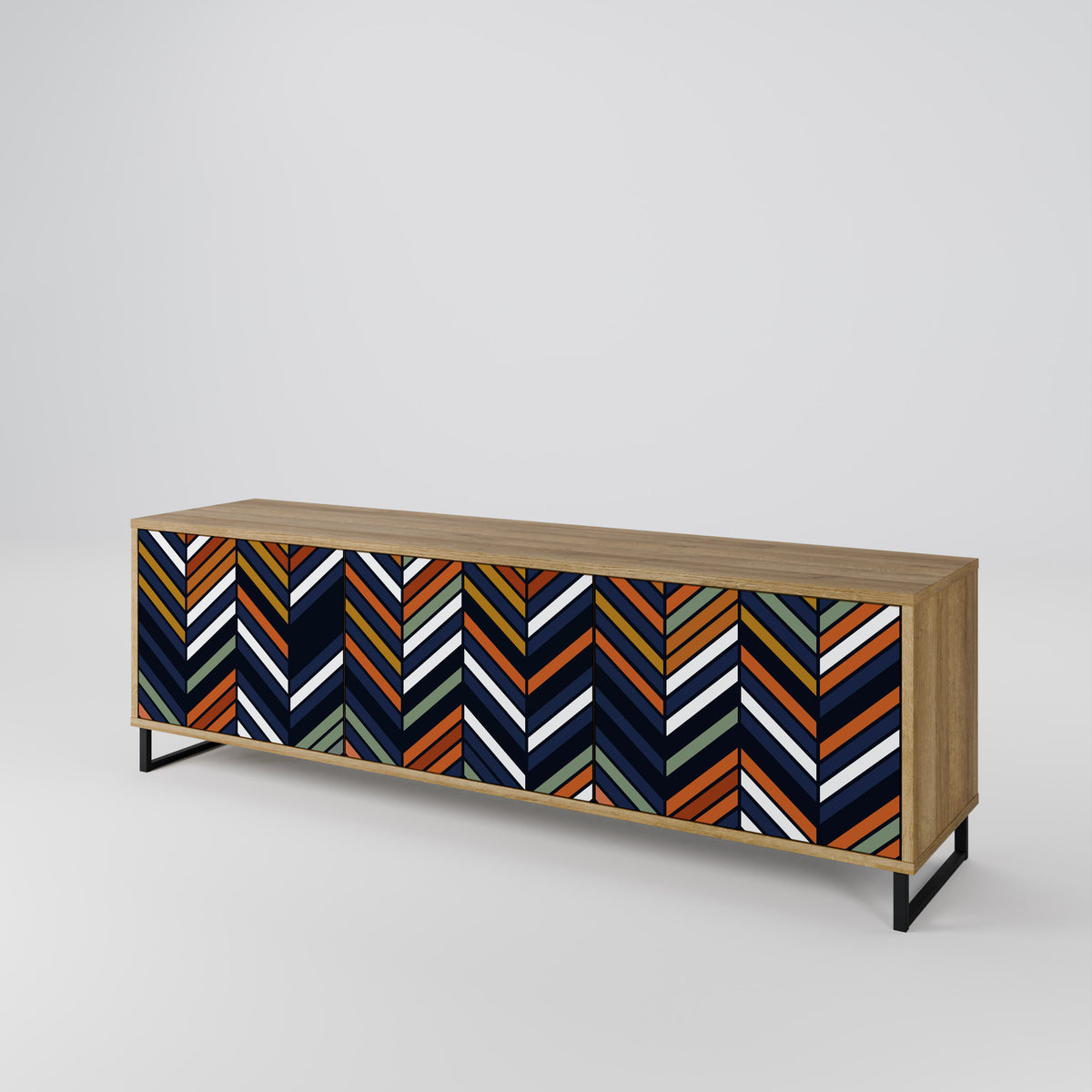 VIBRANT PATCHWORK 3-türiges TV-Lowboard