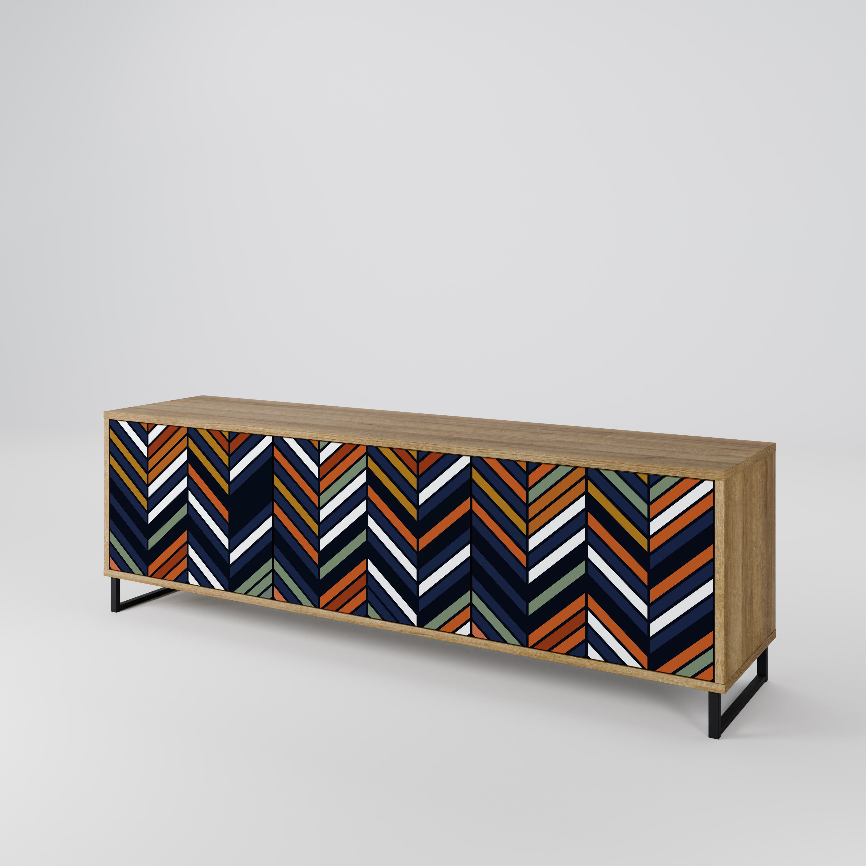 VIBRANT PATCHWORK 3-türiges TV-Lowboard