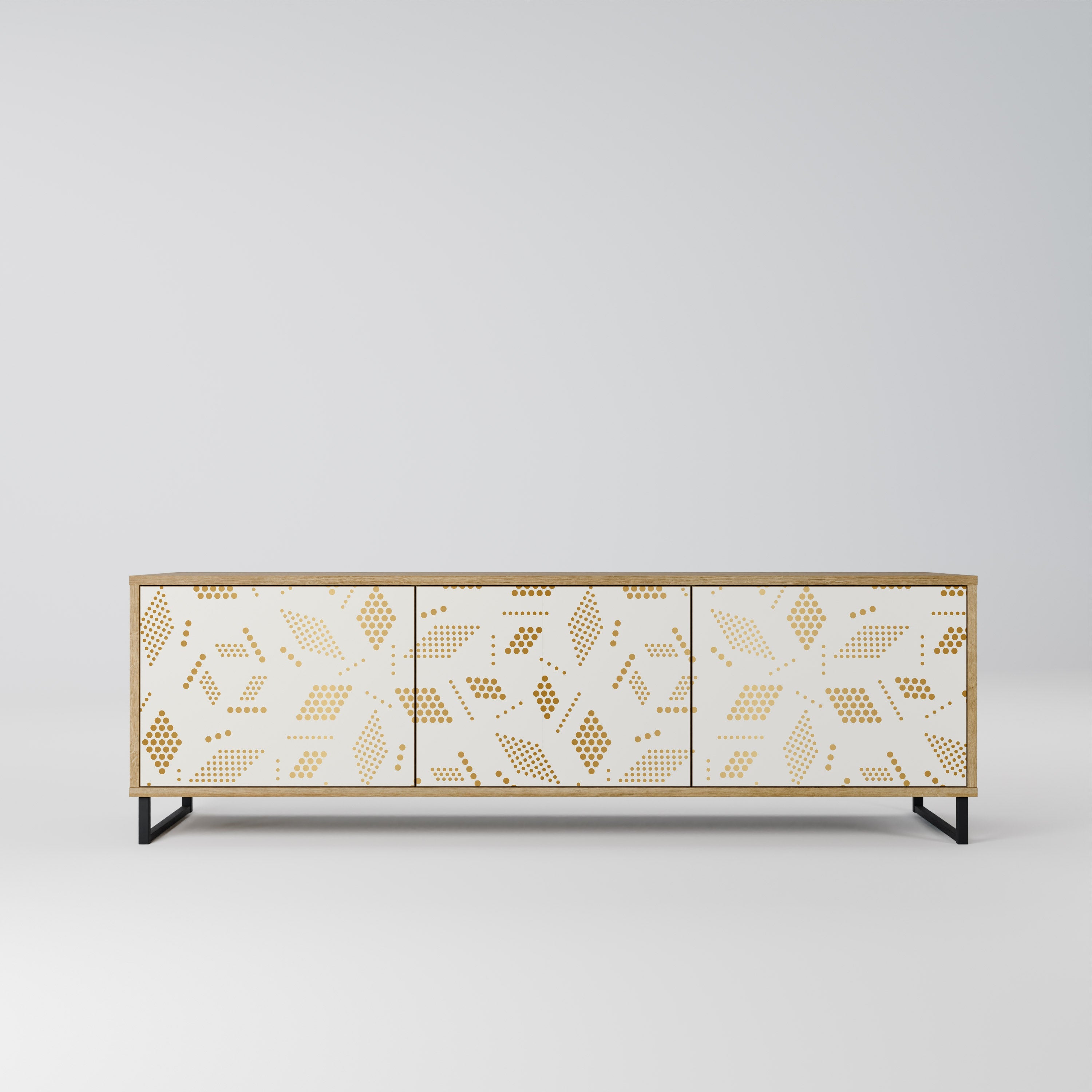 SPOTTED DAZE TV-Lowboard mit 3 Türen in Eiche-Optik