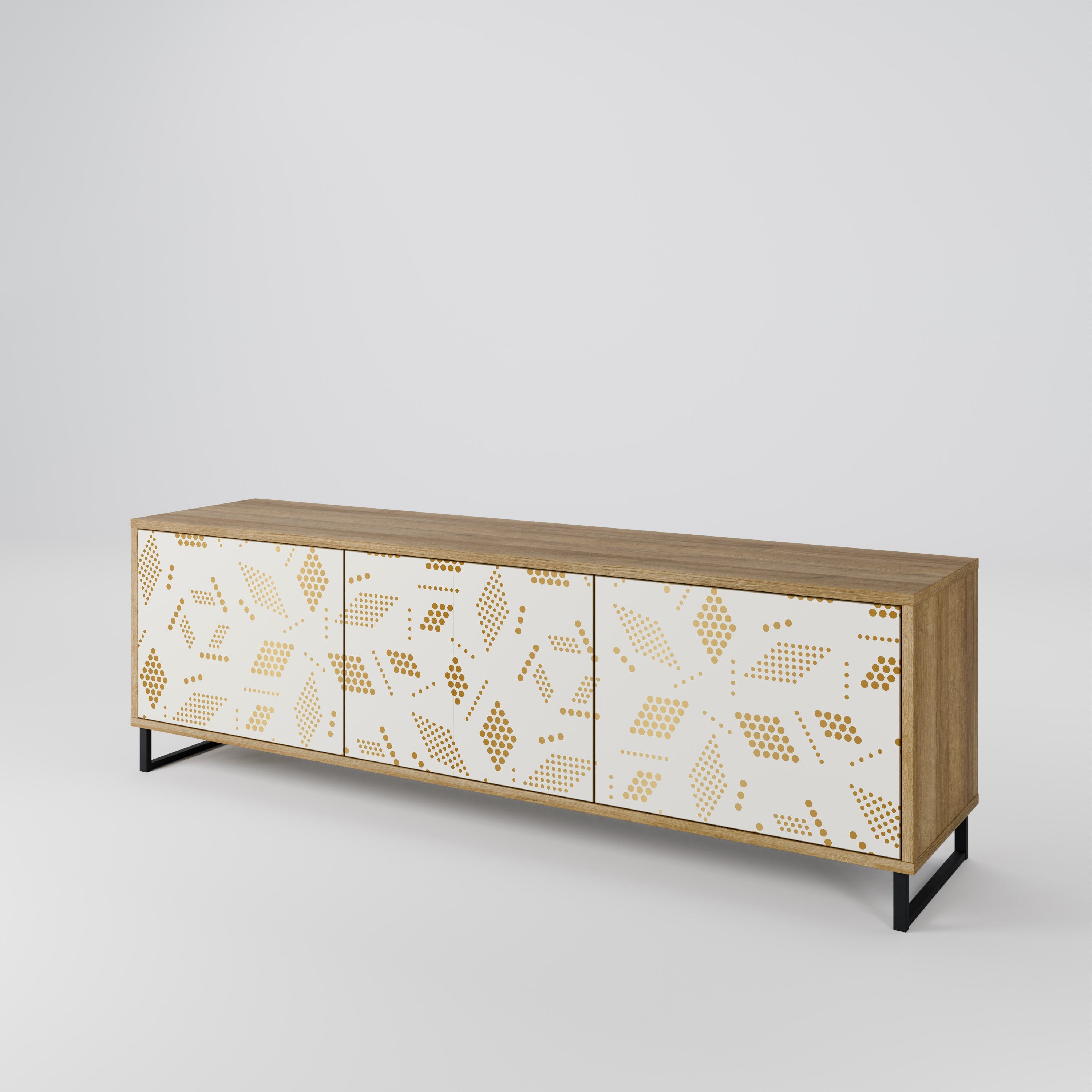 SPOTTED DAZE TV-Lowboard mit 3 Türen in Eiche-Optik