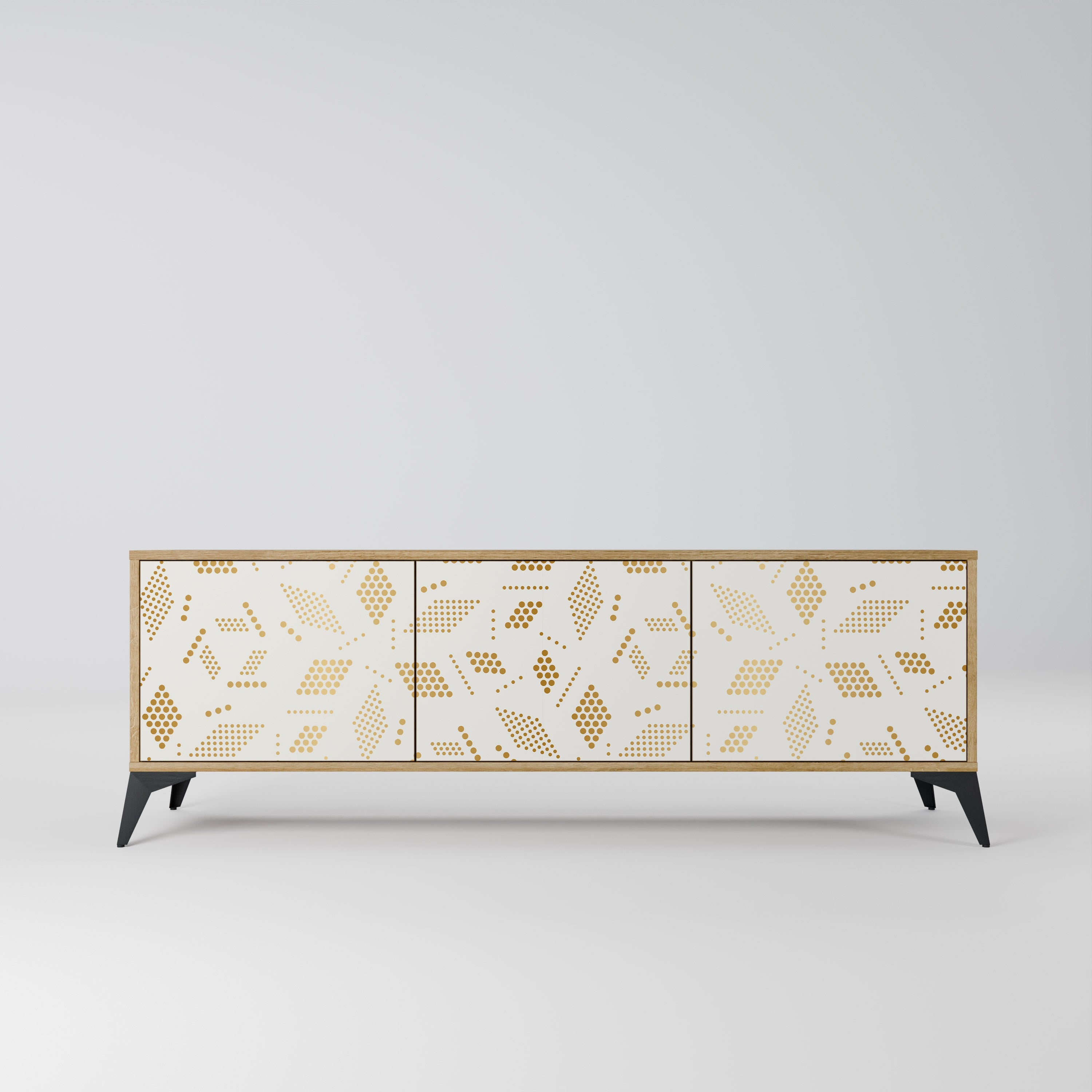 SPOTTED DAZE TV-Lowboard mit 3 Türen in Eiche-Optik