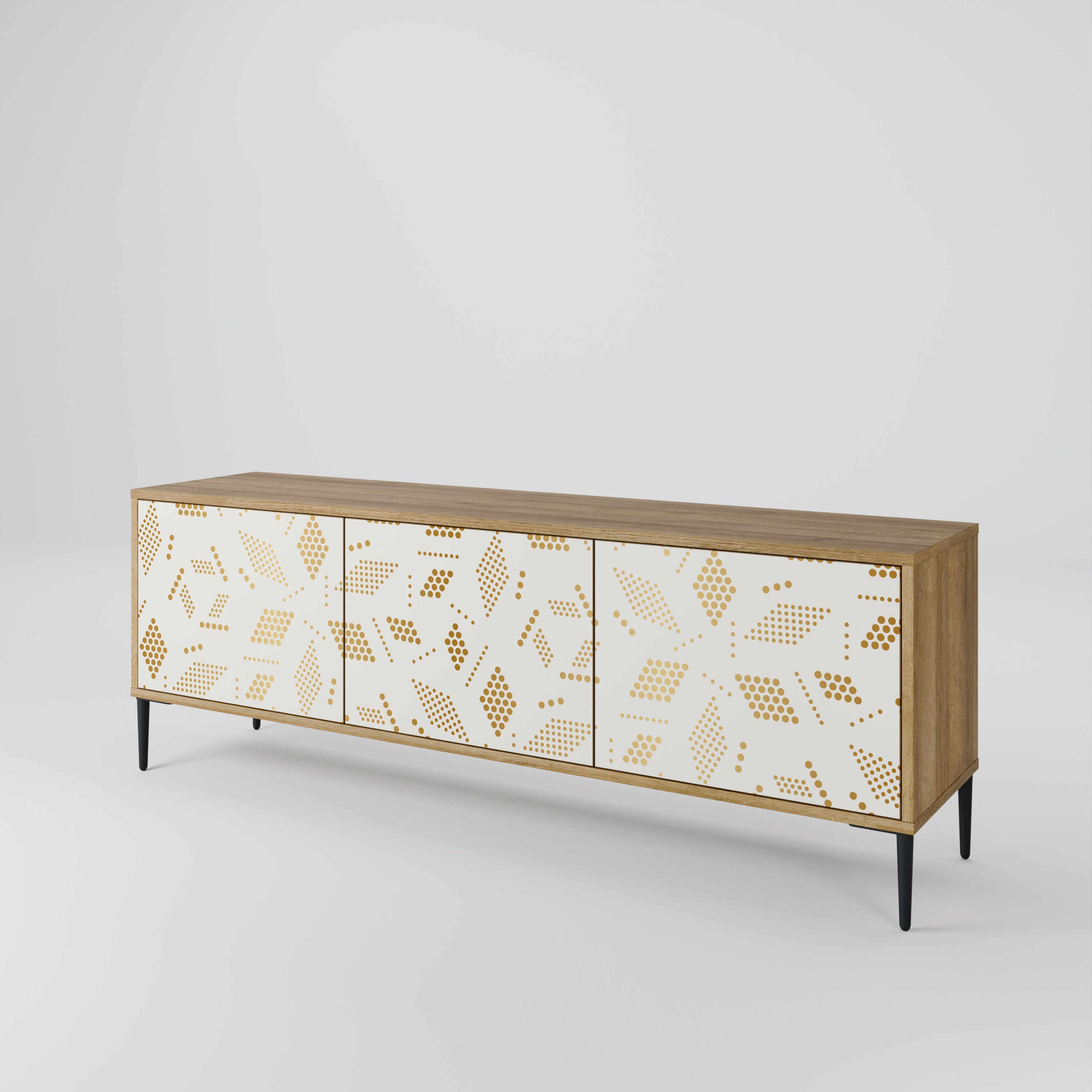 SPOTTED DAZE TV-Lowboard mit 3 Türen in Eiche-Optik
