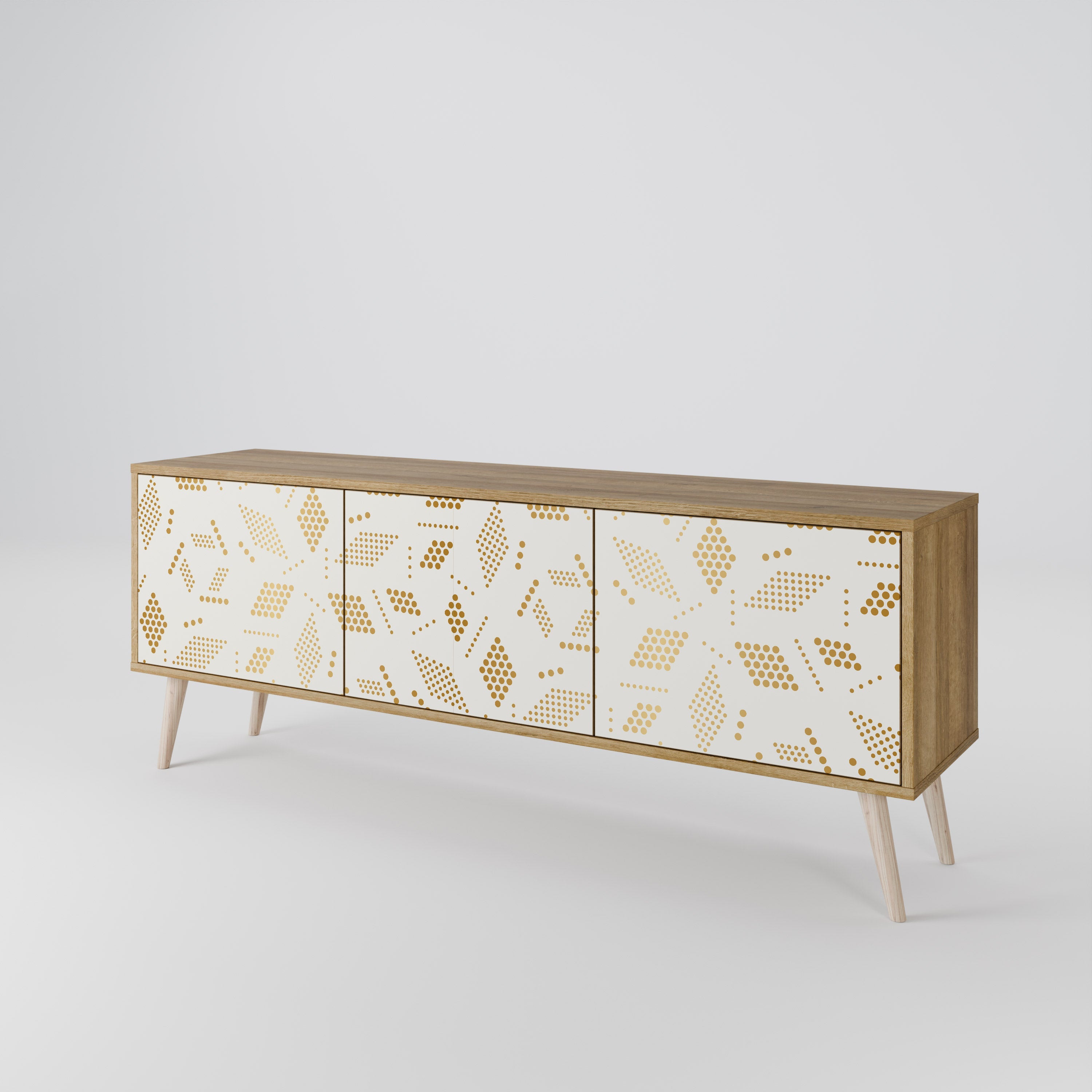 SPOTTED DAZE TV-Lowboard mit 3 Türen in Eiche-Optik