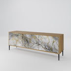 TIMELESS GLIDE TV-Lowboard mit 3 Türen in Eiche-Optik