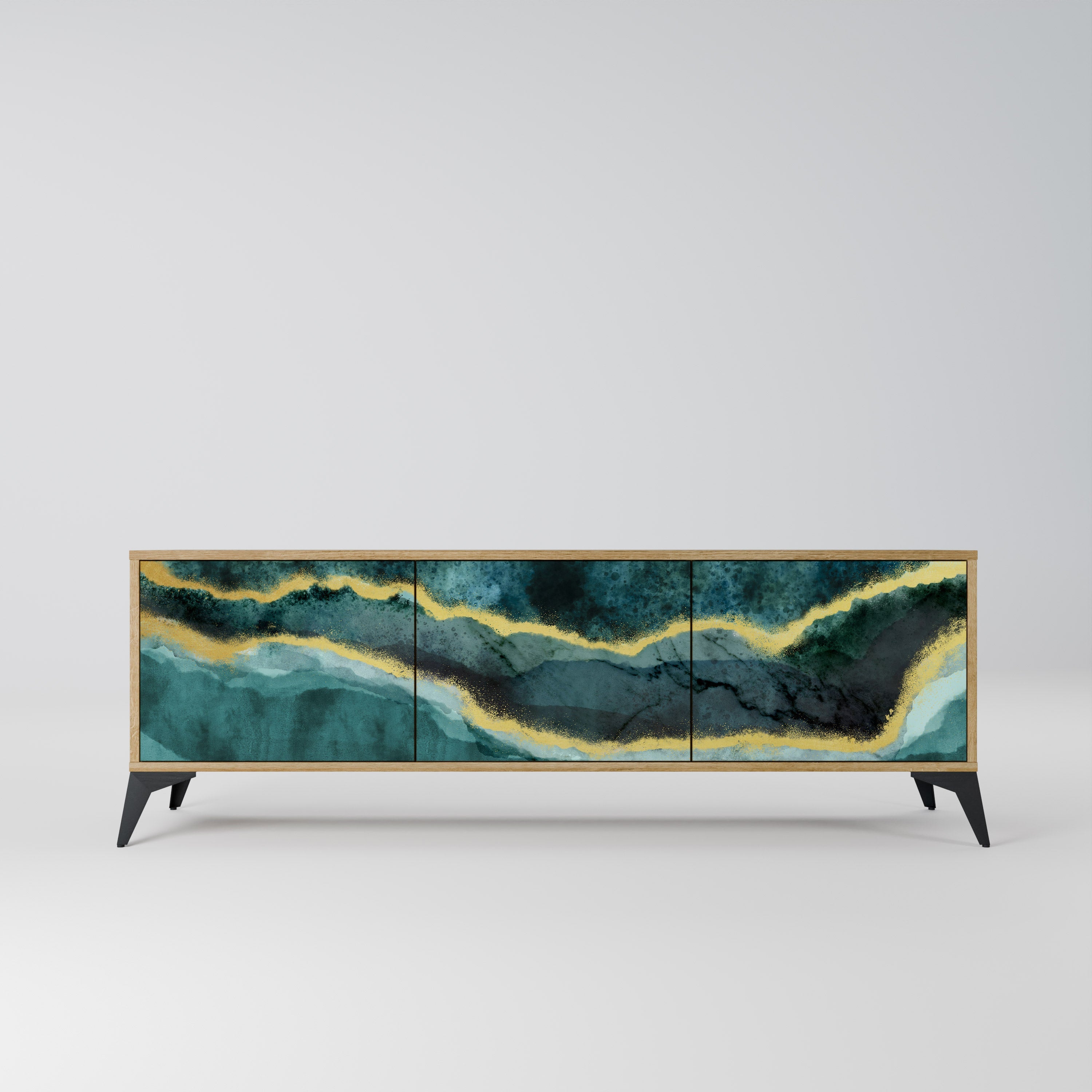 GOLDRUSH ODYSSEY TV-Lowboard mit 3 Türen in Eiche-Optik