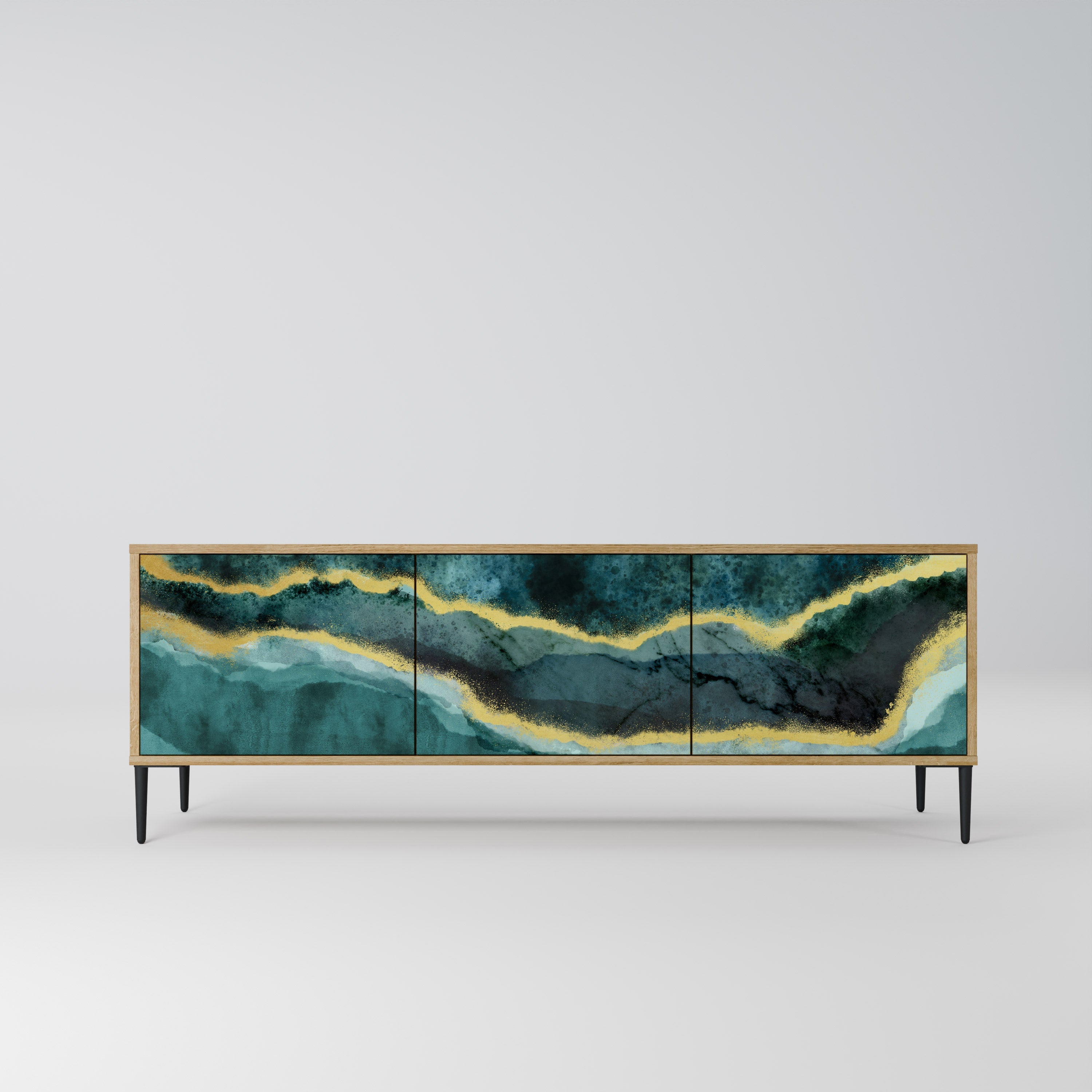 GOLDRUSH ODYSSEY TV-Lowboard mit 3 Türen in Eiche-Optik