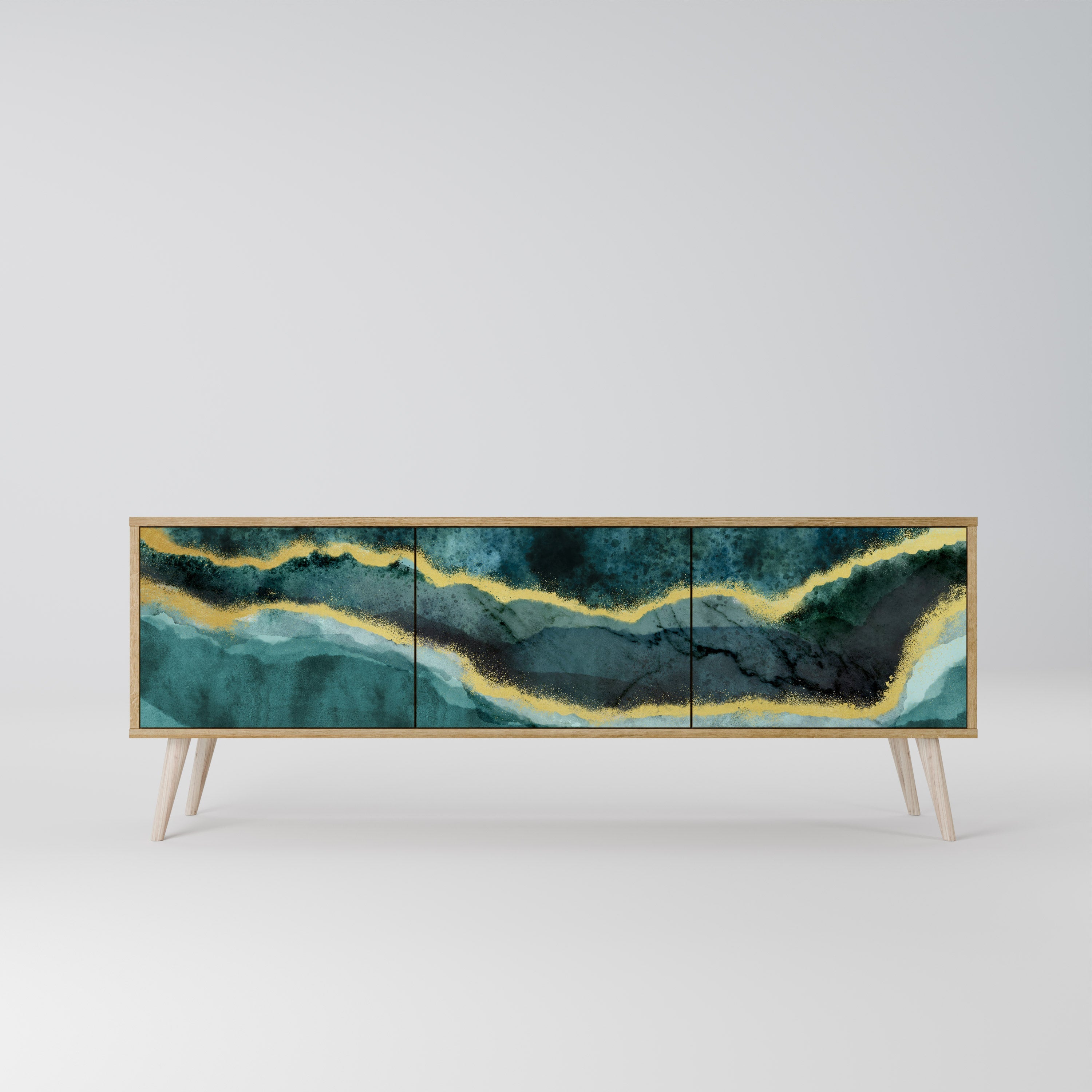 GOLDRUSH ODYSSEY TV-Lowboard mit 3 Türen in Eiche-Optik