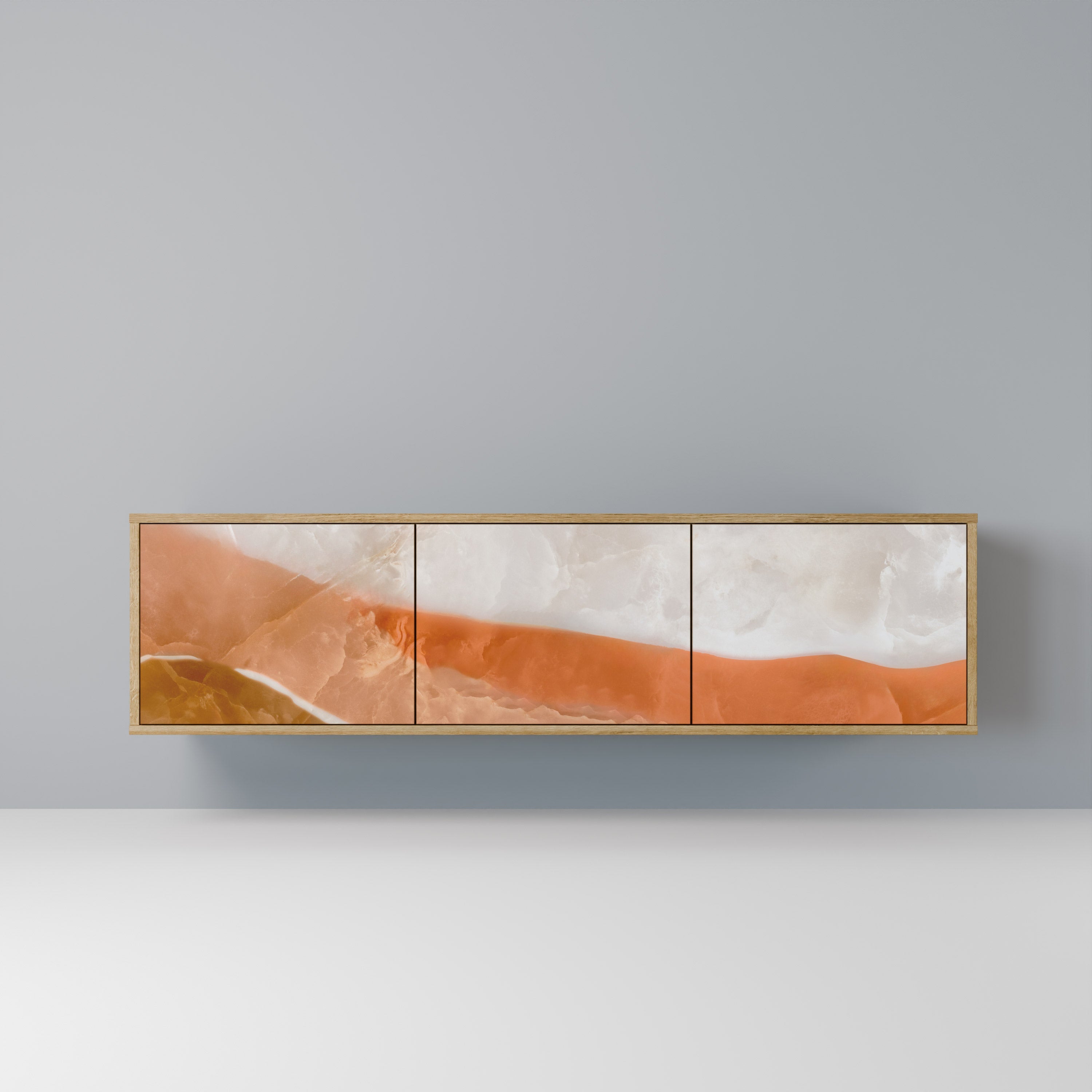 SANDHILLS SPLENDOUR TV-Lowboard mit 3 Türen in Eiche-Optik