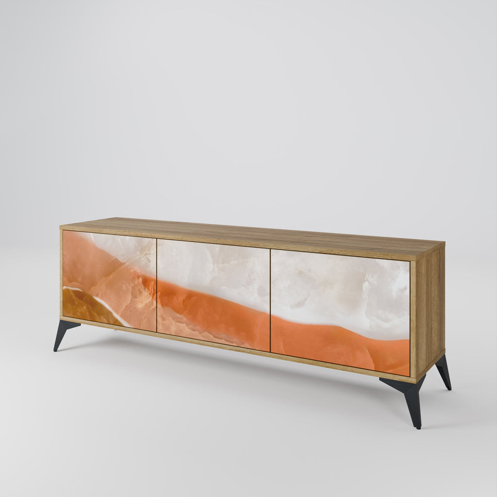 SANDHILLS SPLENDOUR TV-Lowboard mit 3 Türen in Eiche-Optik