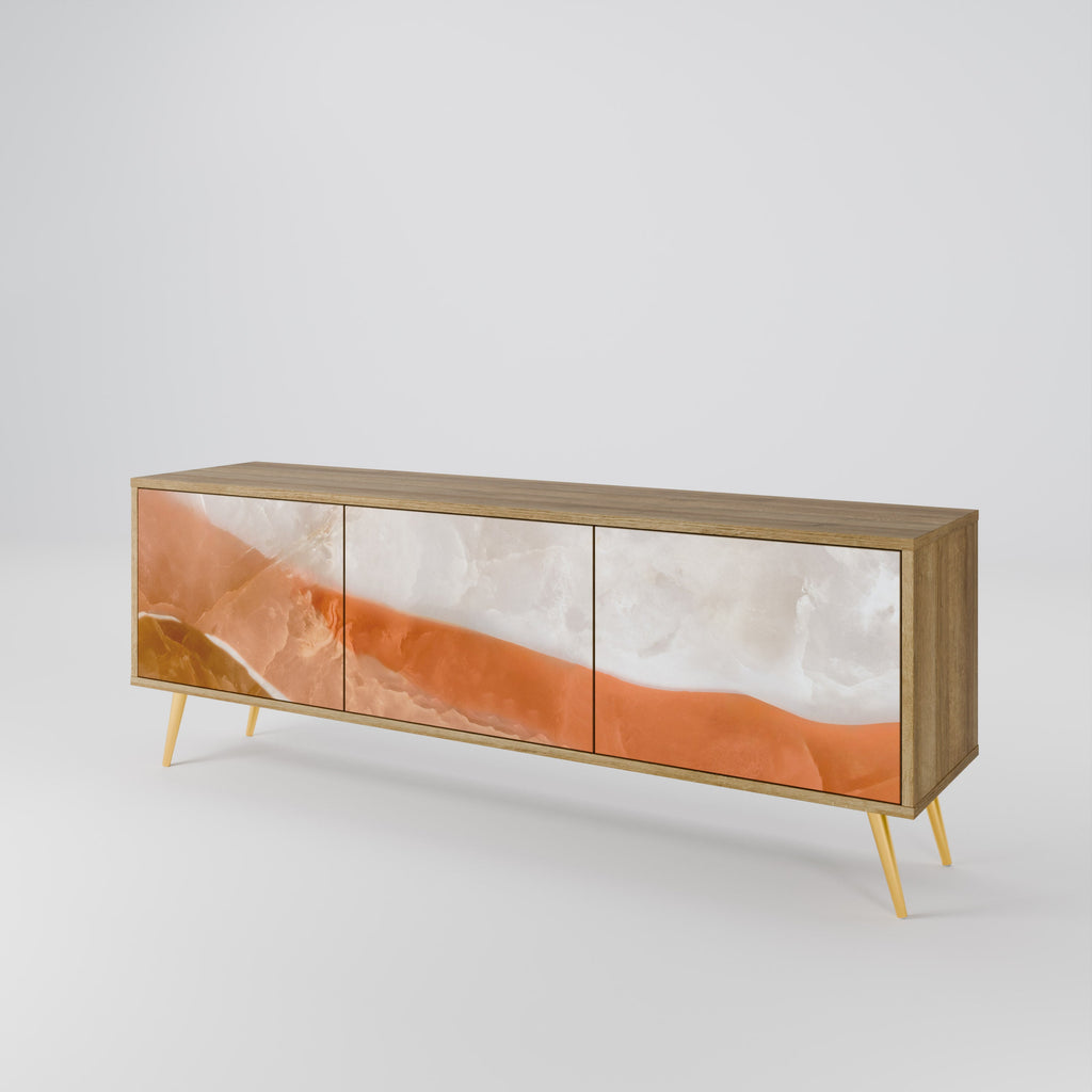 SANDHILLS SPLENDOUR TV-Lowboard mit 3 Türen in Eiche-Optik